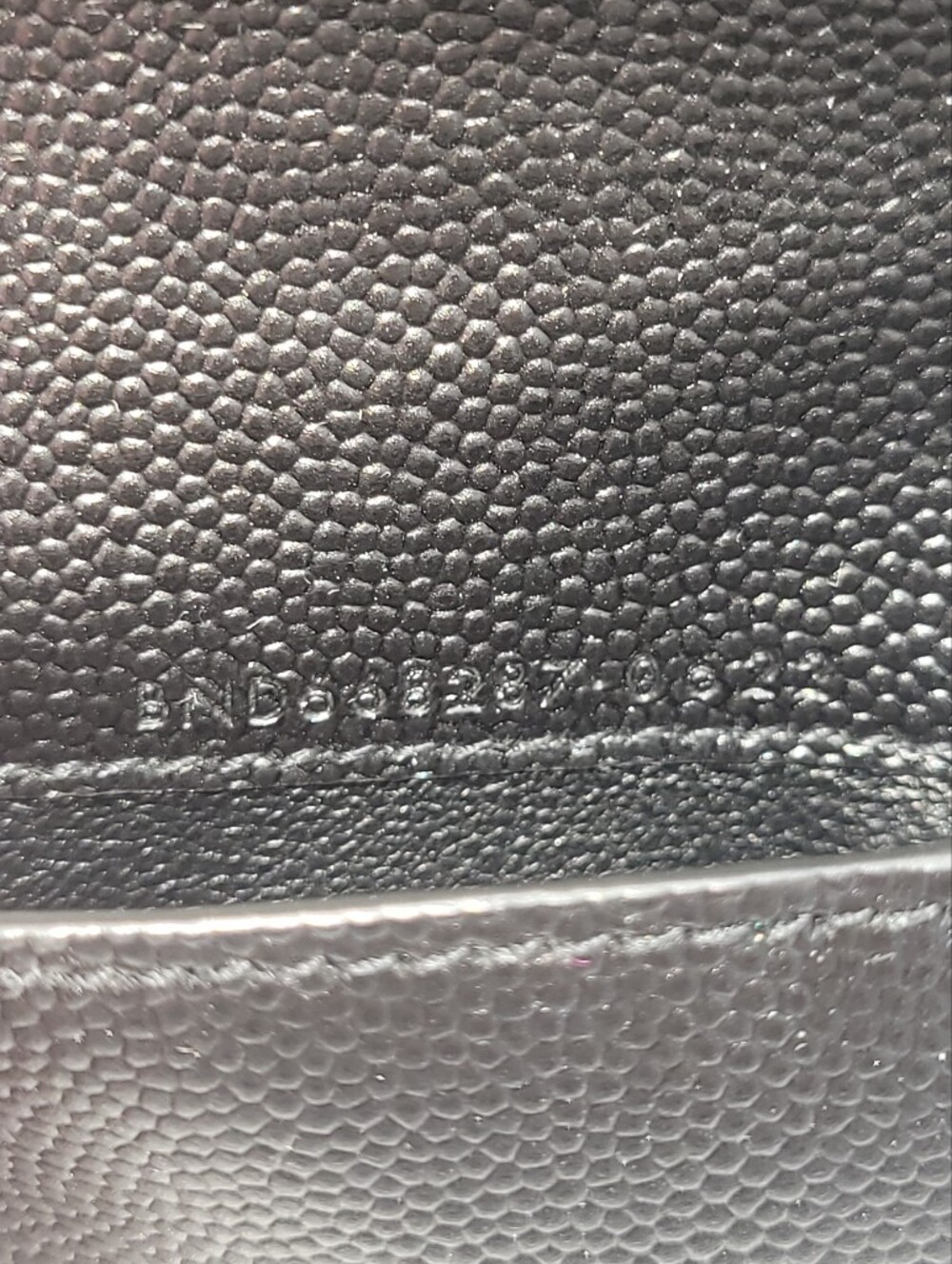 NWOTs! Saint Laurent Black Cheveron Quilted Pebbked Leather Bi- Fold Wallet - Picture 9 of 9